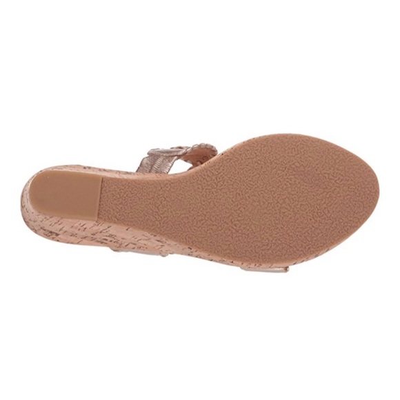 NEW 🌺 Jack Rogers Platinum Wedge Cork Sandal - Picture 7 of 11